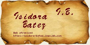 Isidora Batez vizit kartica